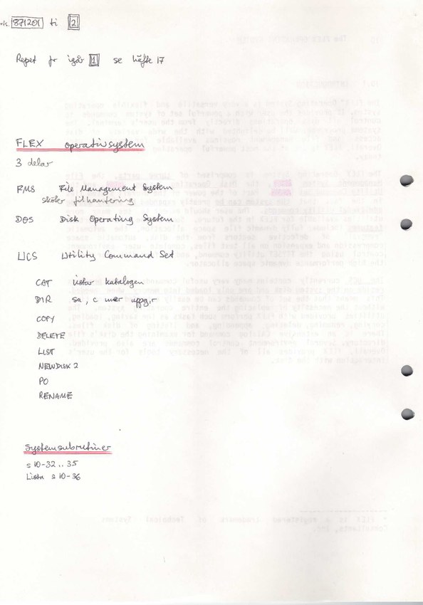 Häfte 10: Håkan’s FLEX notes