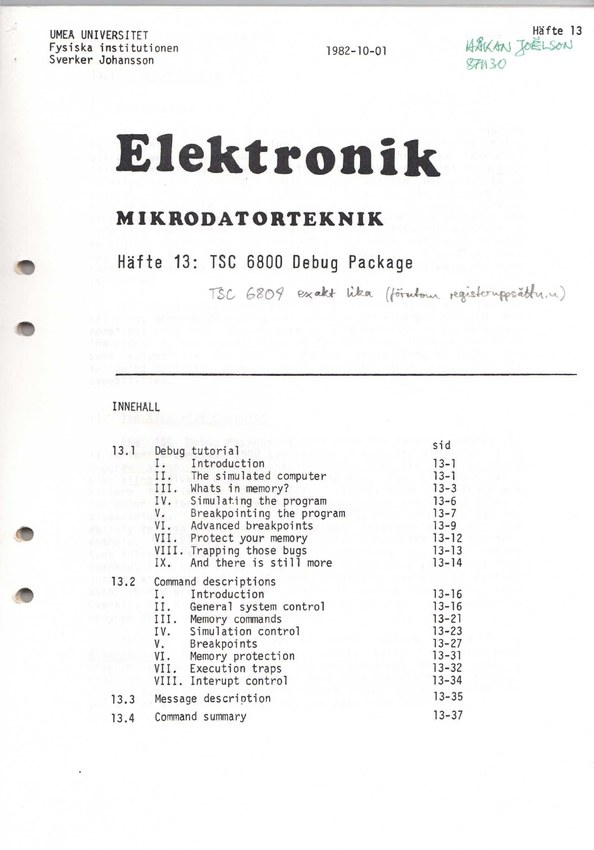 Häfte 13: Front page